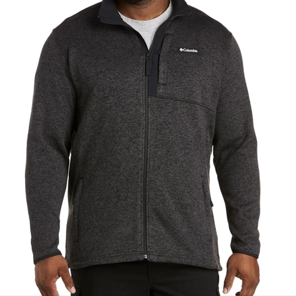 Columbia Charcoal‎ Gray Full-Zip Fleece Jacket